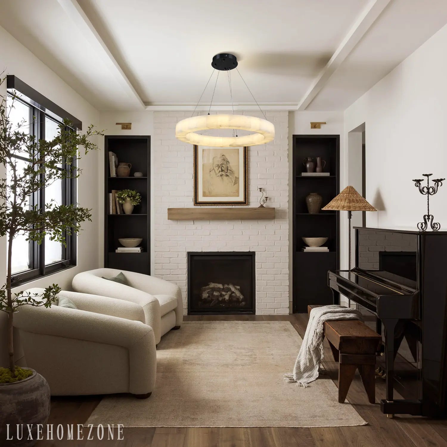 Alabaster chandelier - Fast Delivery- Chandelier1-Luxehomezone