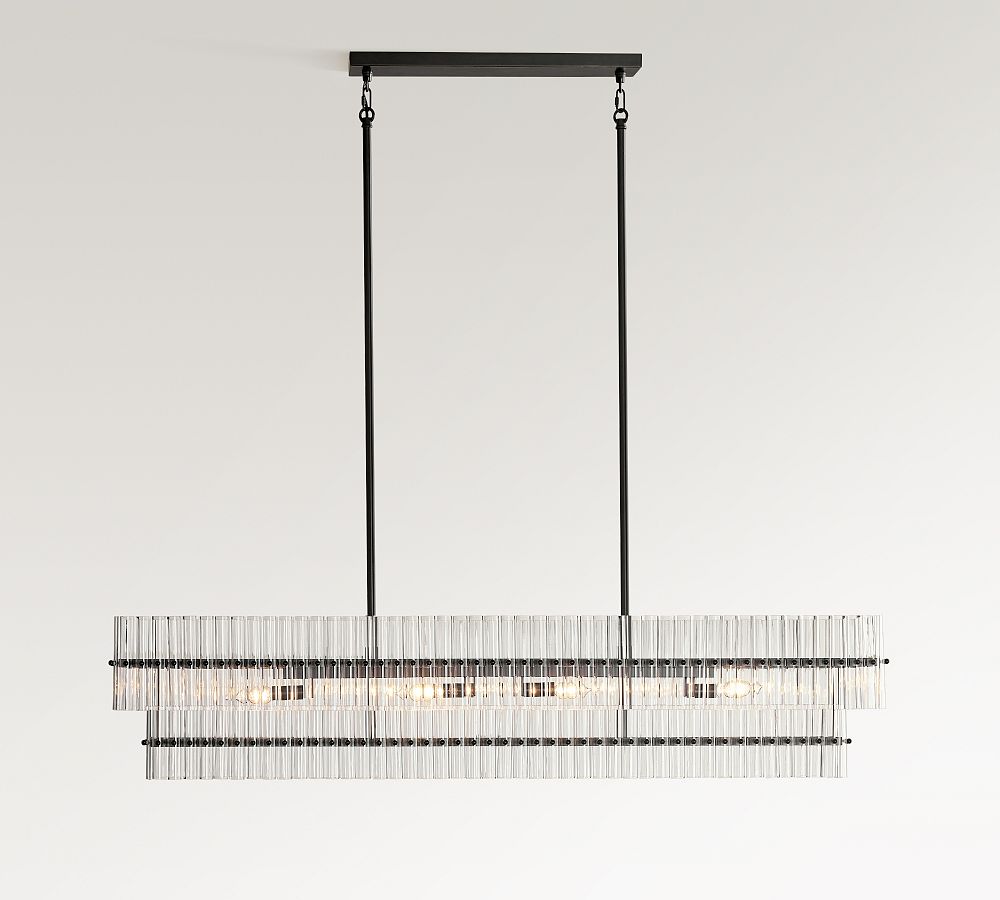 Mallory Crystal Linear Chandelier (40"-55")