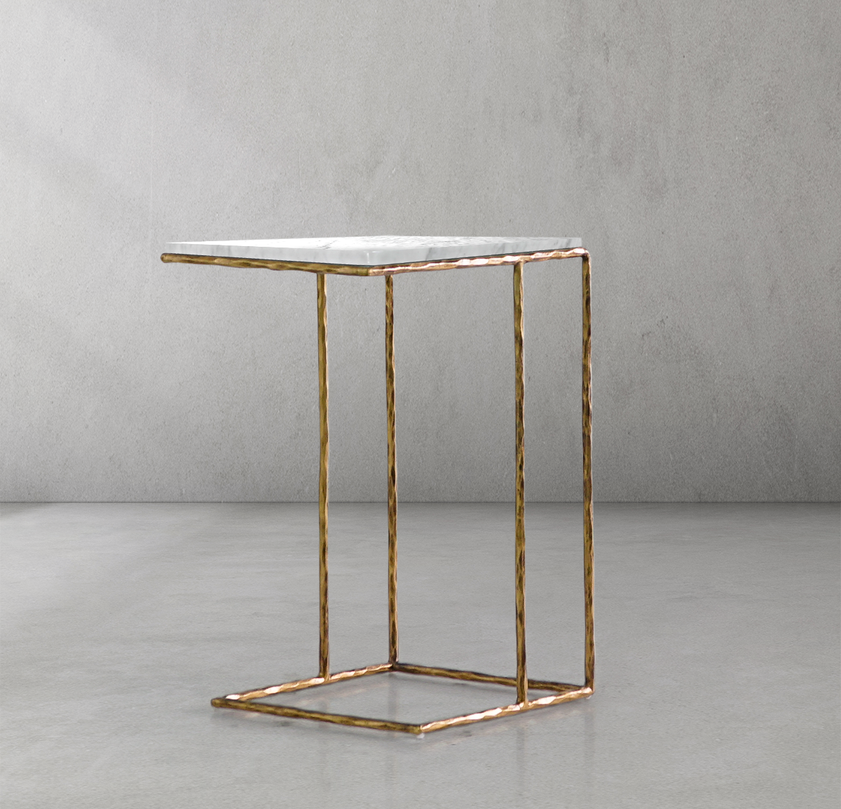 Thaddeus Marble C-Shaped Side Table
