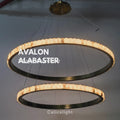 Avalon Alabaster 2 Layer Chandelier