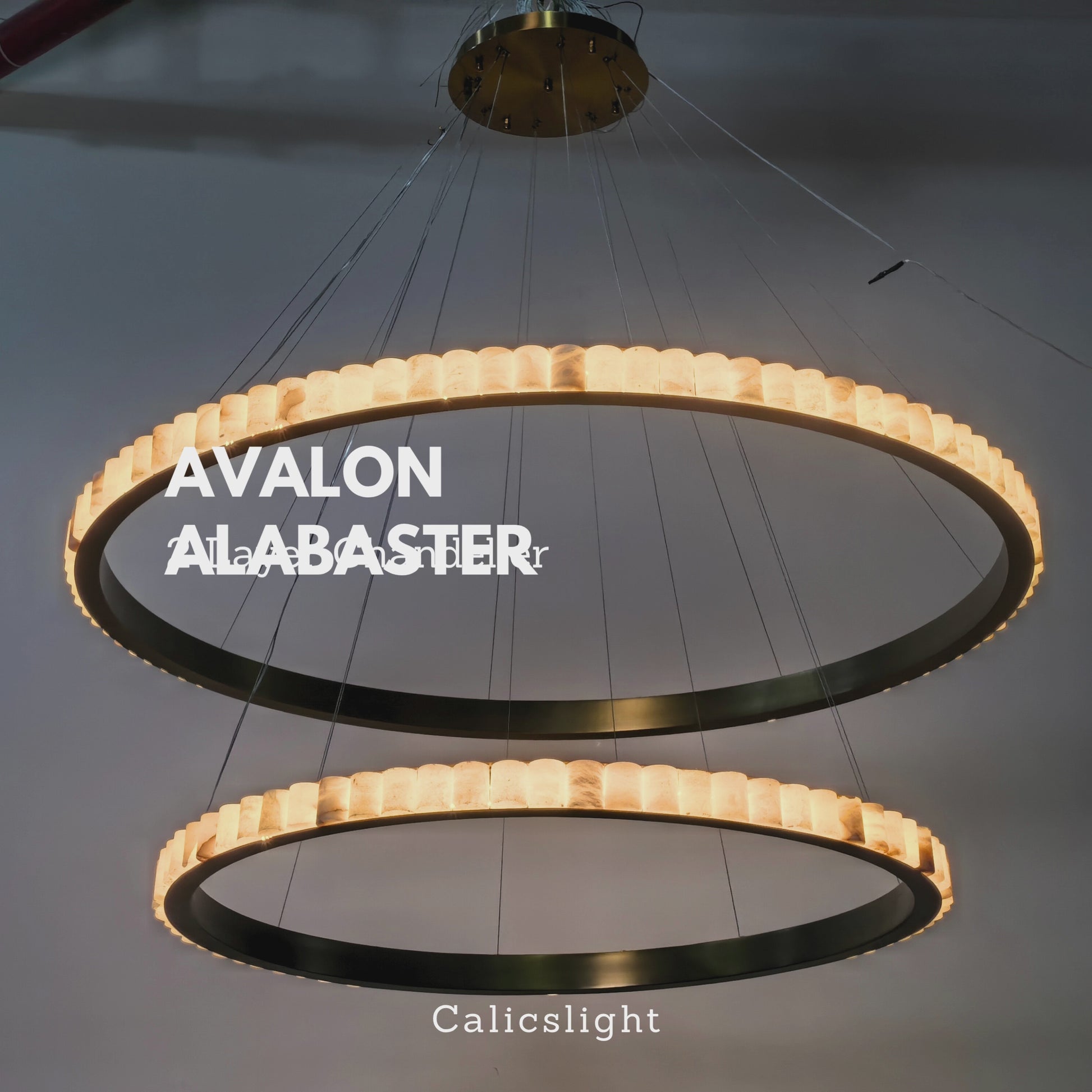 Avalon Alabaster 2 Layer Chandelier