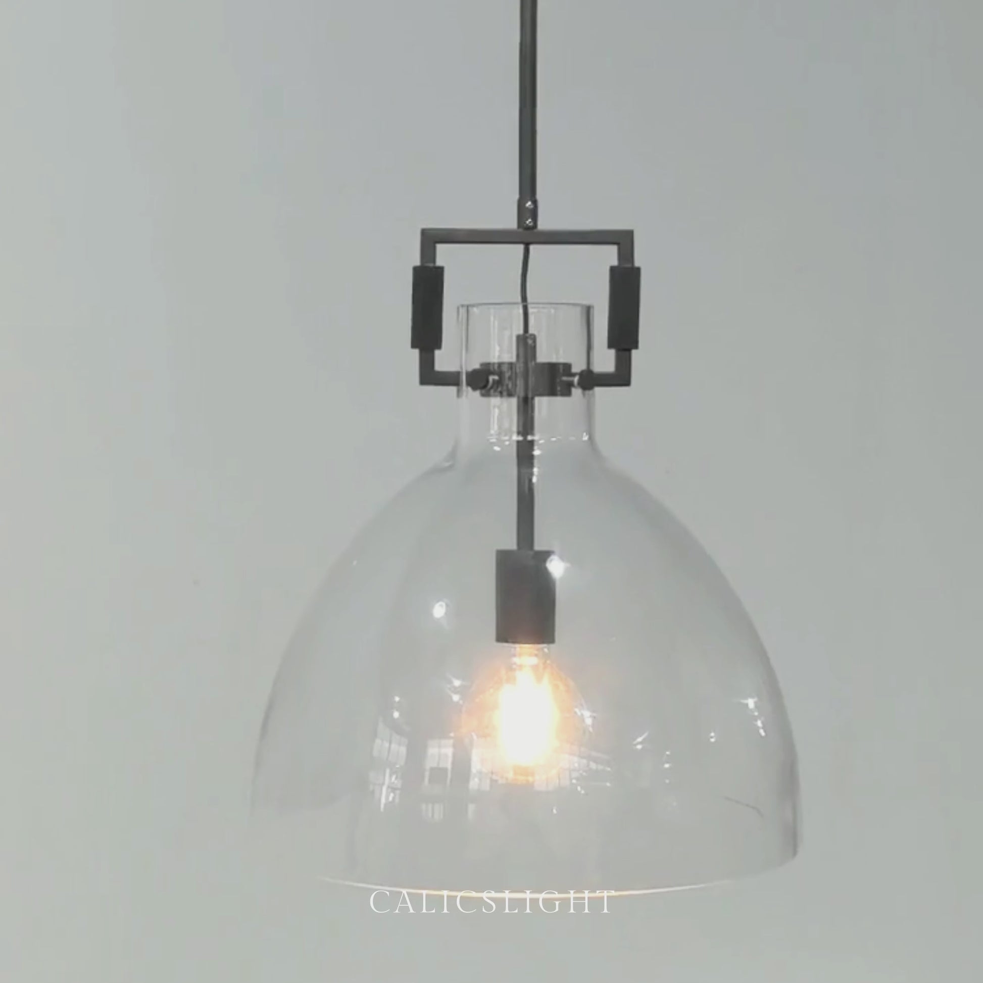 Machinist Glass Cloche Pendant