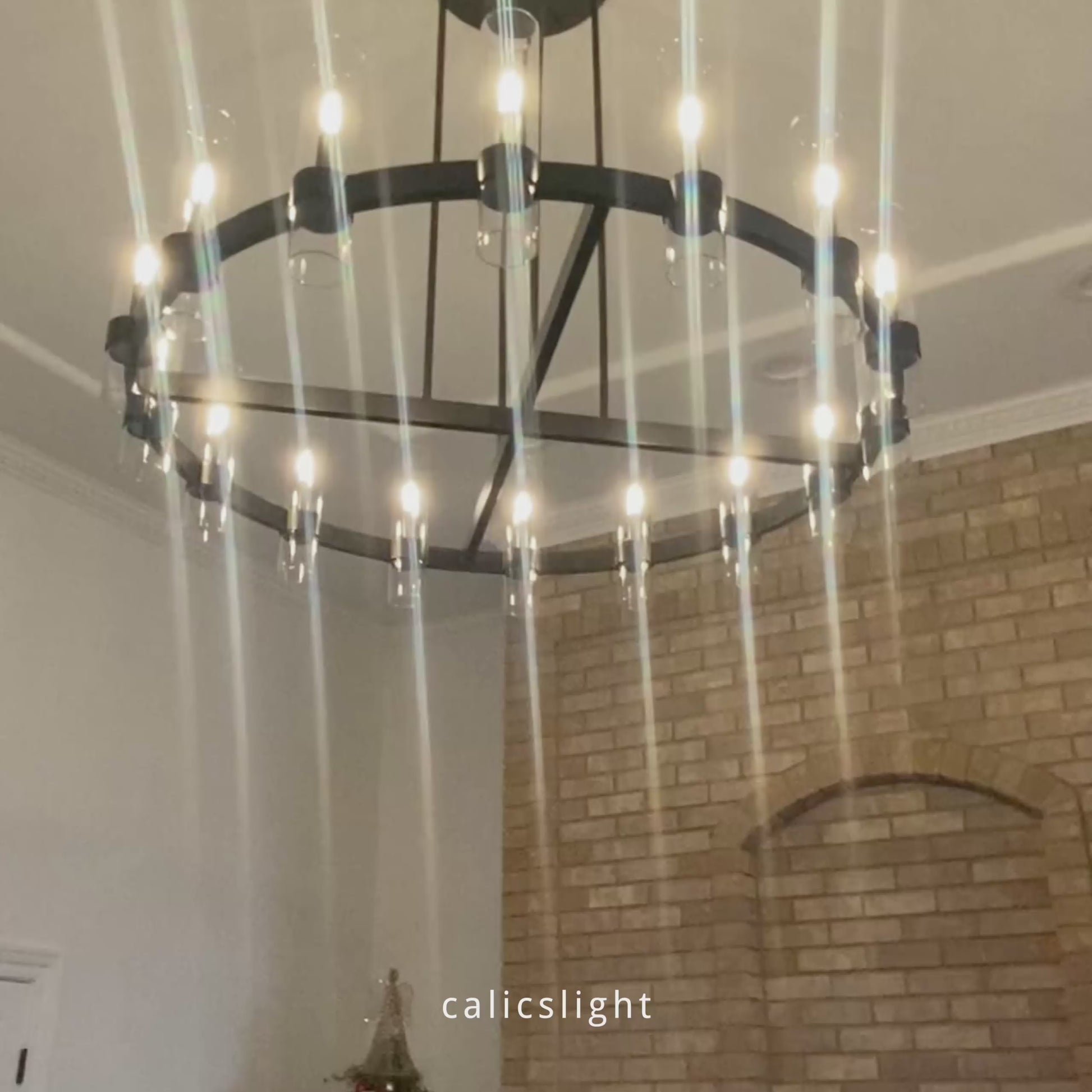 Ravelle Glass Round Chandelier 48"