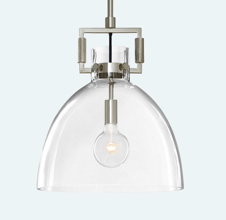 Machinist Glass Cloche Pendant