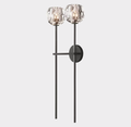 Bille De Clear Crystal Double Ball Wall Sconce 28