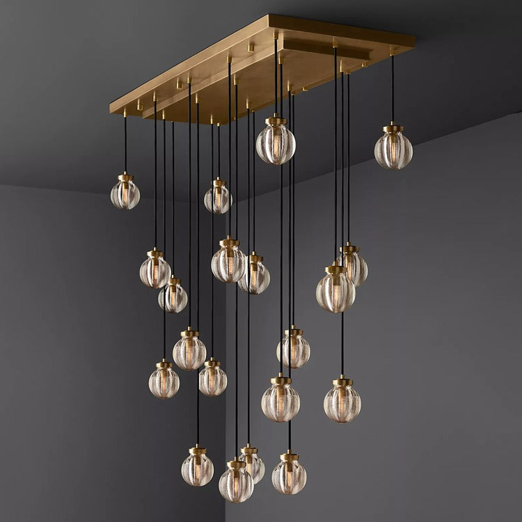 Pearl Rectangular Chandelier 36"