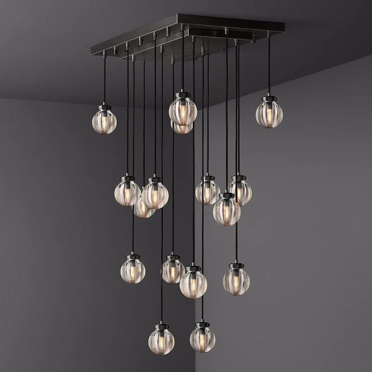 Pearl Rectangular Chandelier 36"
