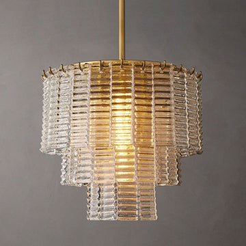 Sarella Clear Glass Pendant 16"