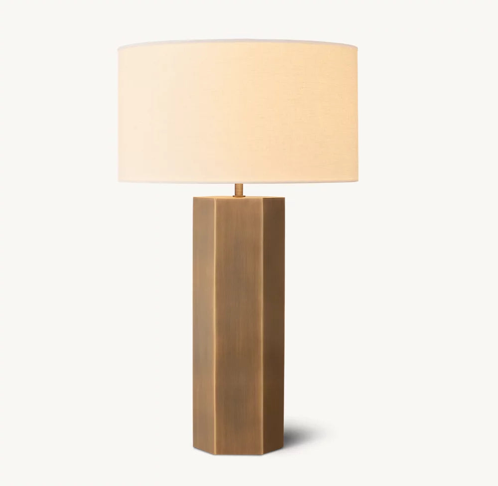 Sarezza Metal Hexagonal Table Lamp