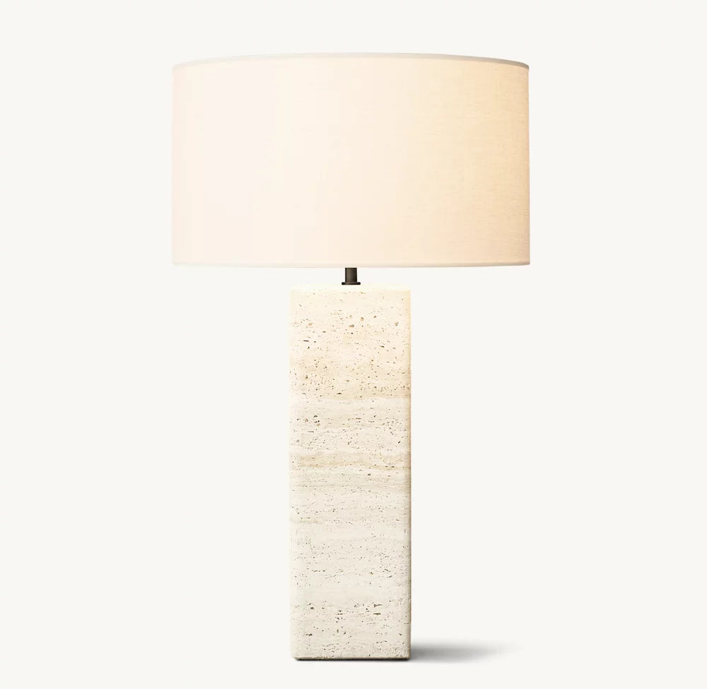 Sarezza Stone Square Table Lamp