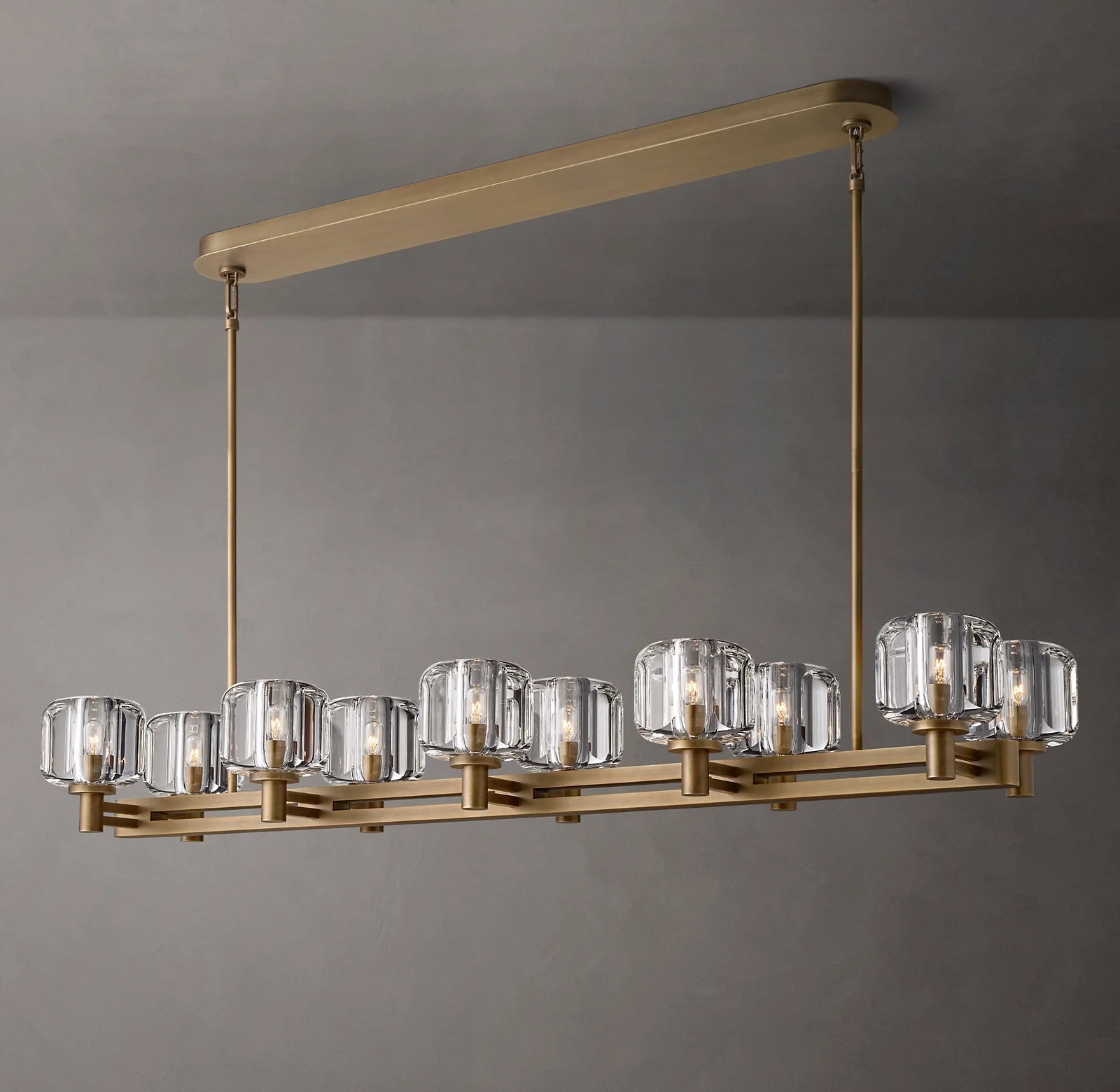 Durane Double Linear Chandelier 54"