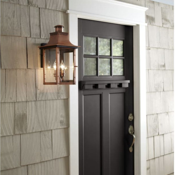 Roseto Iron 2 Light 21" Tall Outdoor Wall Sconce with Clear Glass