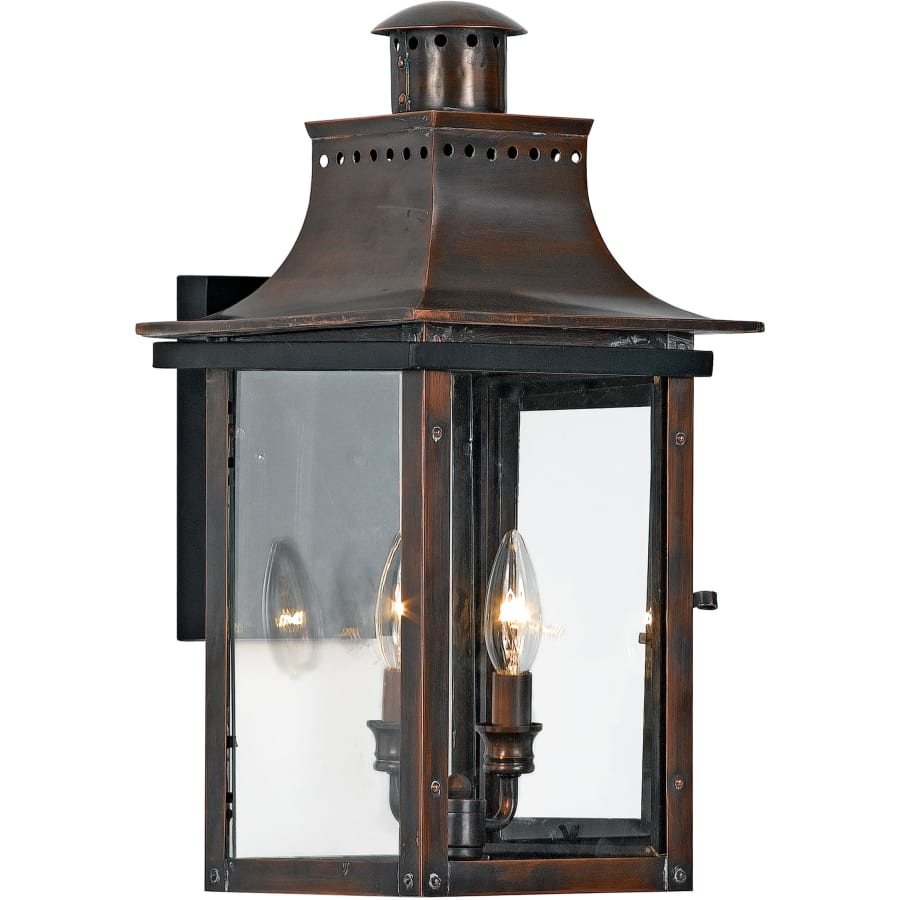 Roseto Iron 2 Light 21" Tall Outdoor Wall Sconce with Clear Glass