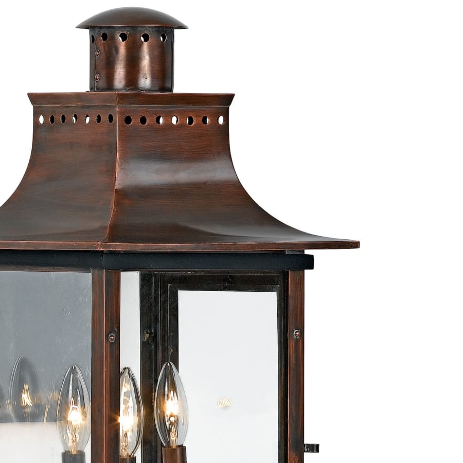 Roseto Iron 3 Light 23" Tall Outdoor Wall Sconce with Clear Glass