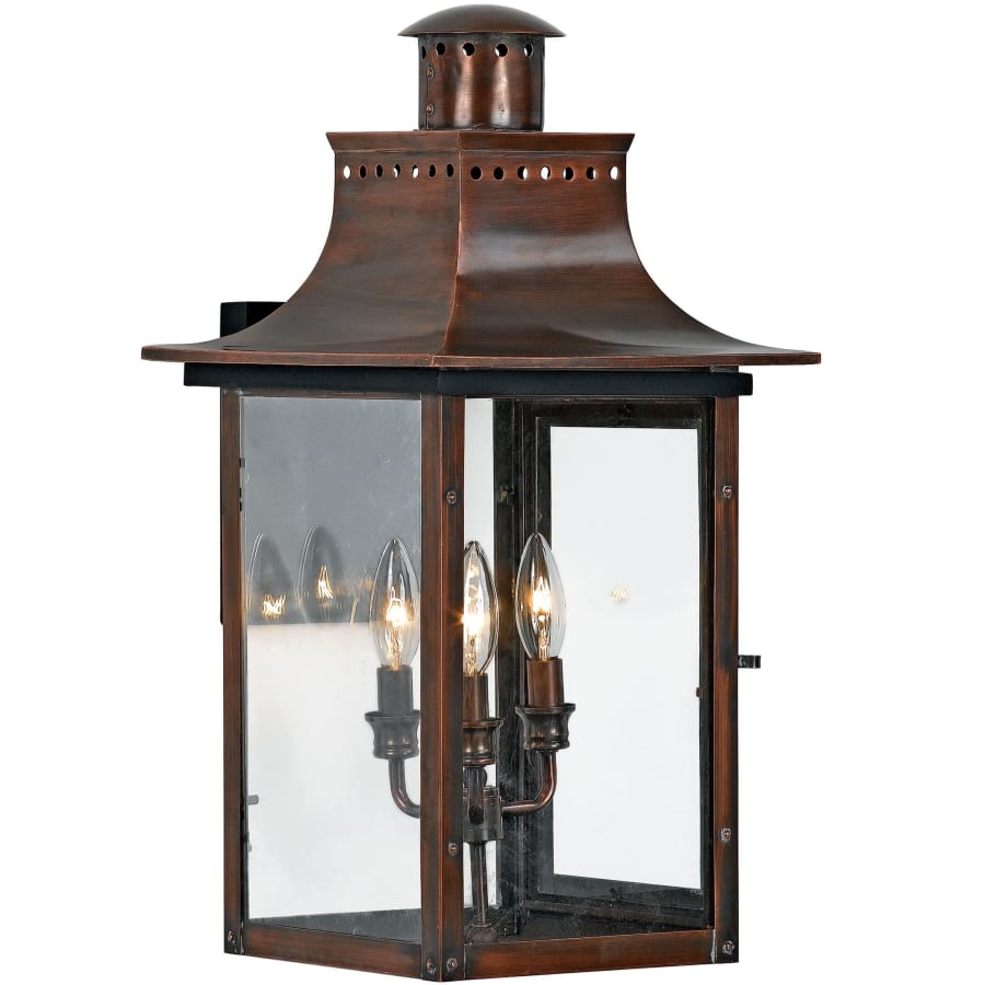 Roseto Iron 3 Light 23" Tall Outdoor Wall Sconce with Clear Glass
