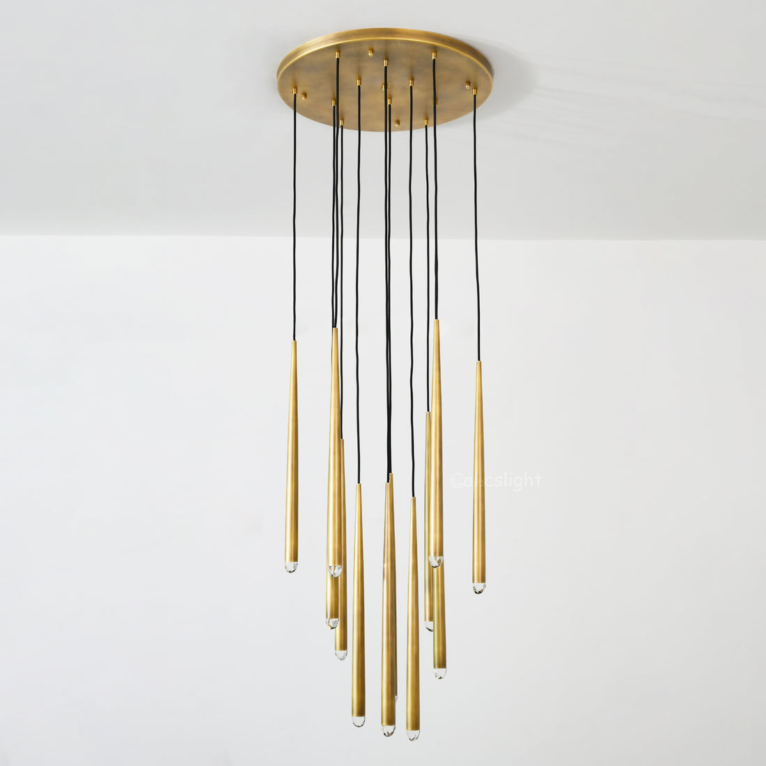 Aureline Brass Round Chandelier 18"