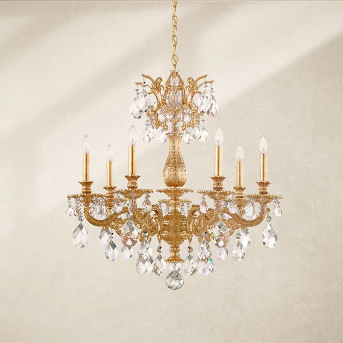 Traditional Crystal  5677 Milano 7-lt 27" Chandelier